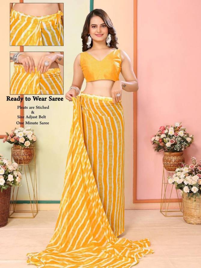 SF 745 Printed Georgette Readymade Sarees Wholesale Price In Surat